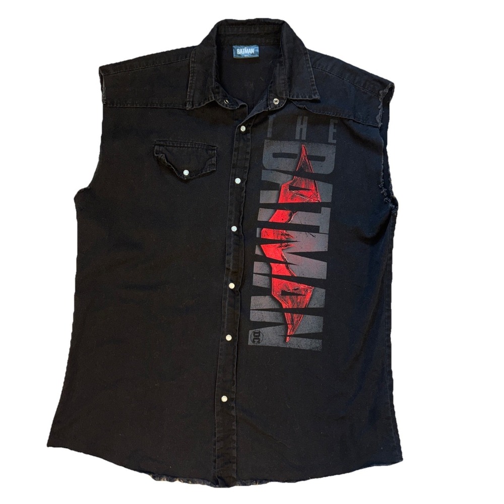 Vintage 2000s Men's Biker Vest Sturgis Sz XXL Motorcycle Grunge Batman Dc Comics